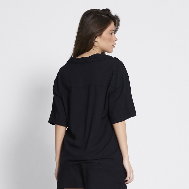 Linen blend shirt "Dixie" Black